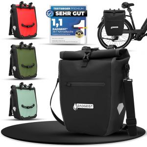 RADGEIST sacoche de vélo pour porte-bagages - sacoche de vélo pour porte-bagages - sacoche de vélo étanche et sac à bandoulière - sacoche de vélo avec réflecteurs