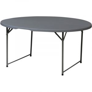 Table pliante ronde WERKA PRO &Oslash;150 x 74 cm gris