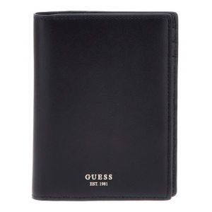 Guess &Eacute;tui pour carte d'identit&eacute; noir en cuir pour femme et homme - Passport Holder 277646