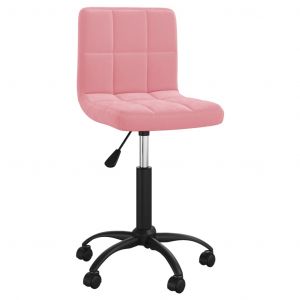 VidaXL Chaise pivotante de salle à manger Rose Velours - Pink