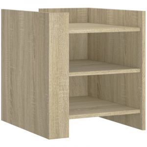 VidaXL Table de chevet chêne sonoma 45x50x50 cm bois d’ingénierie, meuble de chevet, table d'appoint, armoire de lit, armoire de chevet, table de nuit
