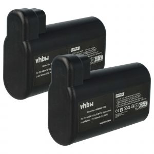 Vhbw 2x Batterie remplacement pour Electrolux OSBP72LI25, 405537959/0, 4060001007 pour aspirateur noir (3400mAh, 7,2V, Li-ion)