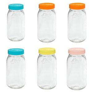 Le Parfait Bocal à vis 2L en verre + couvercle plastique couleur aléatoire
