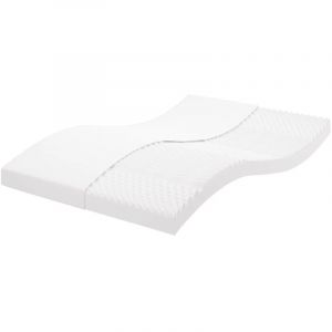 VidaXL Matelas en mousse blanc 140x210 cm 7 zones duret&eacute; 20 ILD, matelas de lit, matelas de lit de jour, matelas en mousse pour lit double