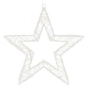 ECD Germany Étoile Lumineuse LED 50cm avec 1440 diodes Blanc Chaud et Minuterie,