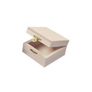 Rayher Coffre carré en bois 9 x 3,6 cm
