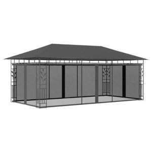 Image de VidaXL Belvédère avec moustiquaire 6x3x2,73 m Anthracite