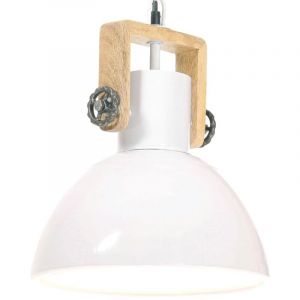 VidaXL Lampe suspendue industrielle 25 W Blanc Rond 30 cm E27
