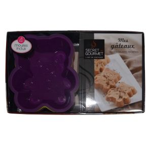 Secret de Gourmet Coffret 4 Moules Et Livre De Recettes - Ourson