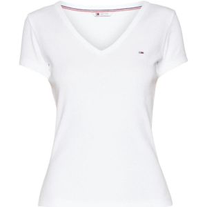 Tommy Jeans T shirt stretch c&ocirc;tel&eacute; Femme Blanc