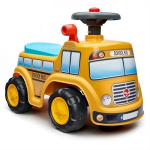Falk Porteur Trotteur School Bus Jaune - Des 12 mois - 100% fabriqué en France