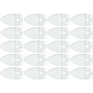 Cyclingcolors 20x Support mural de miroir à visser forme ovale plastique transparent Porte miroir Taquet Protection Verre Vitre Meuble Séjour Chambre Cuisine Salle de bain