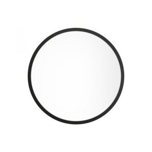 Grand miroir mural rond en bois de paulownia - D. 150 cm - Noir - ZANG