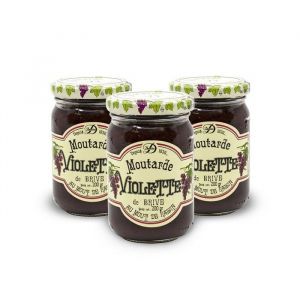 Lot de 3 Moutardes Violettes de Brive 200g soit 600g