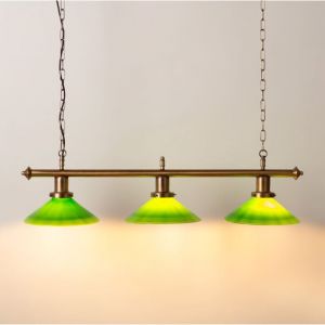 Barcelona led Lampe suspendue vintage "BANQUERO" - 3 x E27 - Vert