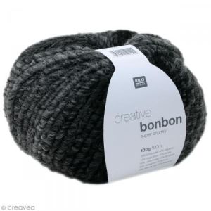 Image de Rico Design Laine - Creative bonbon super chunky - Gris anthracite - 100 gr