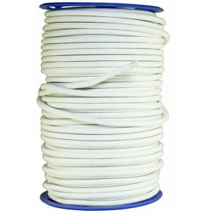 Sandow &eacute;lastique Blanc 60 m&egrave;tres - Qualit&eacute; PRO TECPLAST 9SW - Tendeur pour b&acirc;che de diam&egrave;tre 9 mm - Made in France