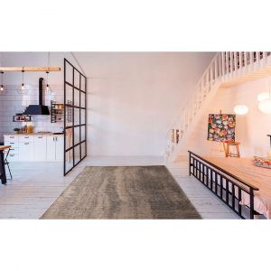 Vivabita Tapis design abstrait rectangle int&eacute;rieur Loan Olive 200x300 - Olive