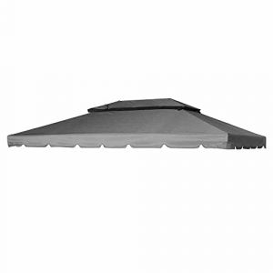 Siena Garden 727476 Dubai Toit pour Pavillon de Jardin Polyester Gris 3 x 4 m