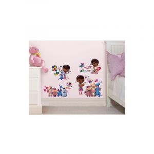Thedecofactory DISNEY DOCTEUR MCSTUFFINS - Stickers repositionnables de Doc McStuffins, série d'animation Disney - Multicolore