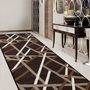 Tapis sur mesure Printed Marron avec rayures 67 x 200 cm