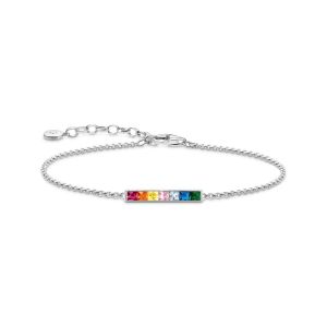 Thomas Sabo Bracelet pierres colorées argent Argent sterling 925 Gris