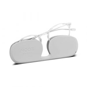 Nooz Lunettes de Soleil Polarisées Cruz - Homme et Femme - Protection Catégorie 3 - avec Etui compact - Forme Ronde (Crystal)