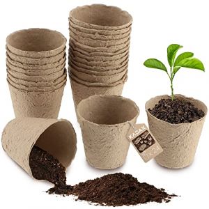 KADAX Pots Torf, Pots en Croissance, &empty; 8,5 cm, Pots de Culture d&eacute;gradables, semis cultiv&eacute;s, Pots biologiques, Pot de Culture, Pots en Papier, Croissance, Pots de Fibres