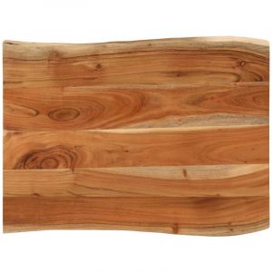 VidaXL Dessus de table 80x60x3,8 cm rectangulaire bois massif d'acacia
