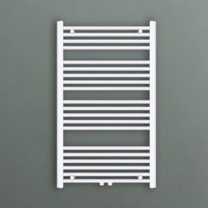 Mai&mai - Radiateur &agrave; Eau Chaude Mural Chauffage Central 100x60cm S&egrave;che-Serviettes Blanc en Acier Inoxydable