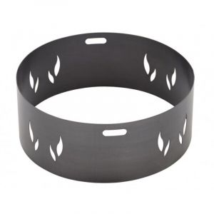 Farmcook Pare-feu droit pour brasero en acier-&Oslash; 60cm-Acier naturel---Acier naturel