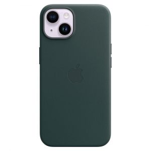 Apple Leather Case with MagSafe Vert forêt iPhone 14