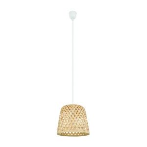 Eglo Suspension bambou Miniott E27 IP20 40W naturel Ø30 x L.110 cm