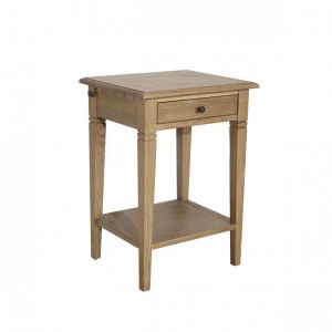 Table de chevet en chêne style shabby chic