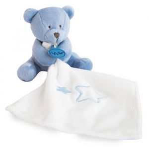 Peluche ourson bonbon avec doudou Baby Nat'