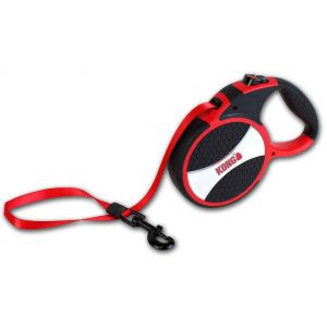 Image de Kong Laisse Enrouleur Explore Rouge L pour Chien - 7,5m