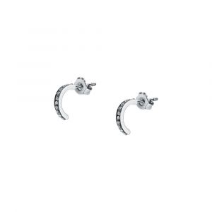 Cleor Boucles D'oreilles En Argent 925/1000 Et Crystal