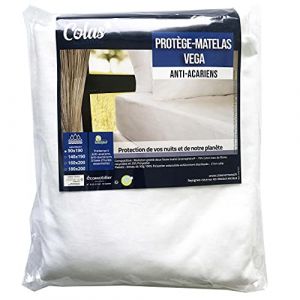 COLAS NORMAND- Protège Matelas Absorbant antiacariens Vega Molleton 90x190cm - Coton recyclé et Polyester recyclé - Greensphère antiacariens et Anti-bactériens - Souple et résistant - Bonnet 27cm
