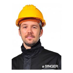 Singer Frères Casque de chantier en polyéthylène - Jaune - CAS5RSY