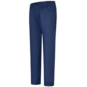 Image de Misemiya - Pantalons Unisex Taille Elastique Uniforme DE Travail Clinique HÔPITAL Nettoyage VÉTÉRINAIRE SANTÉ HÔTELLERIE - Ref.8312 - Medium, Bleu Marine 21