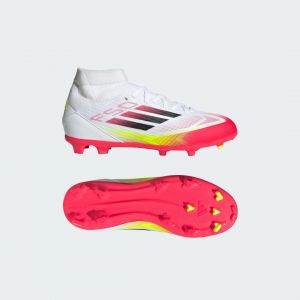 Adidas F50 League Mid Fg/ag Pure Victory - Blanc/noir/jaune Enfant, pointure 28 - ['Blanc'] - Taille 28