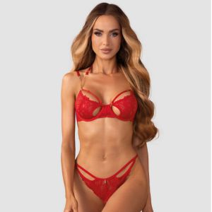 Obsessive Matildea - Ensemble lingerie ouverte rouge