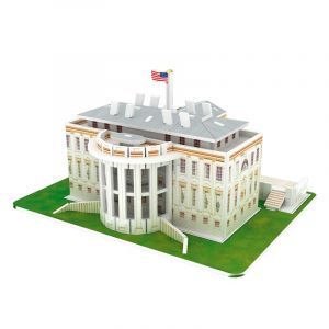 Dam Puzzle 3d en carton de la maison blanche aux &eacute;tats-unis. 35 pi&egrave;ces.