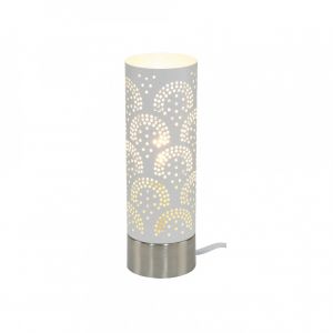 C-création - Lampe à poser tactile Petit modèle ifrane pour utilisation en intérieur - Style Industriel - D8 cm - 1 lumière 6W, douille E14 - Blanc