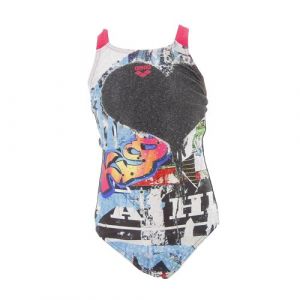 Image de Arena Maillot de bain 1 pi&egrave;ce Girl s swimsuit v back placement Noir Taille : 14-15 ans