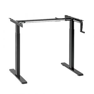 Logilink Support de Bureau Assis/Debout réglable manuellement, 2 Compartiments télescopiques
