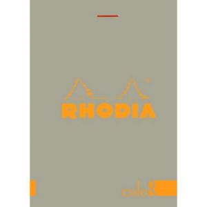 Rhodia 12964C - Bloc coloR N°12 taupe format 8,5 x 12 cm 140 pages - ligné