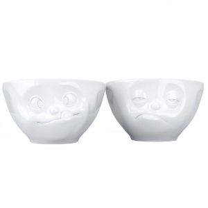 Image de Tassen Set de 2 mini bols gourmand et endormi en porcelaine 200ml