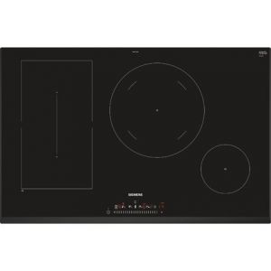 Siemens Ed851fsb5e Table de cuisson à induction 80cm 4 foyers 7400w noir iq500