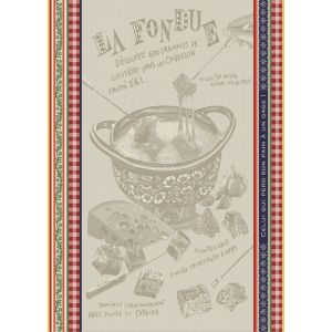 Torchon jacquard 50x70 écru fondue 50x70 cm